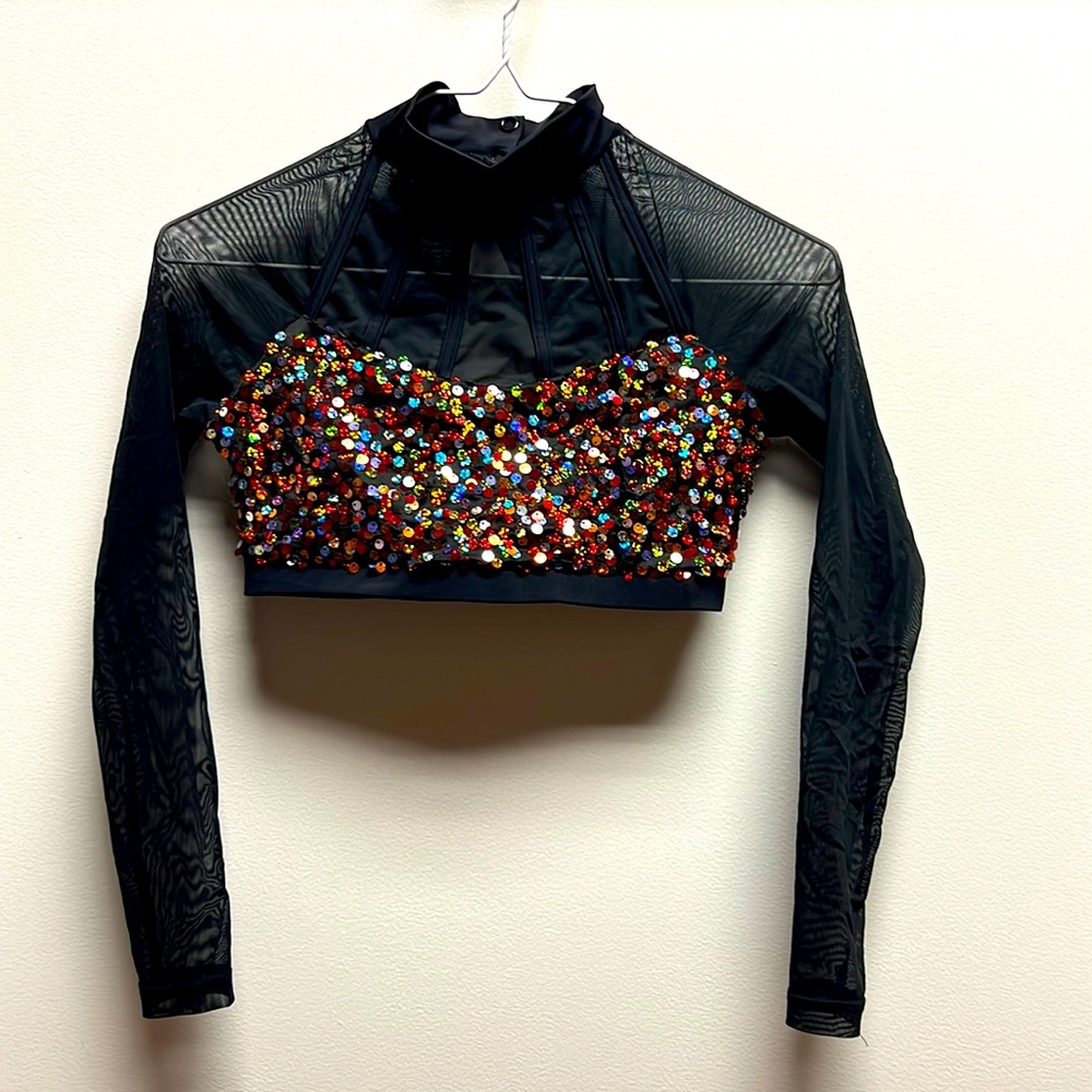 Cropped Sequins top
